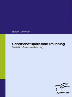 cover image of Gesellschaftspolitische Steuerung